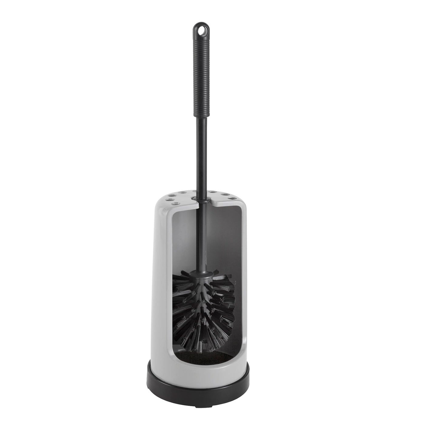 WC-Bürstengarnitur Rund 65340RC Grau-Schwarz Recycelt & Recycelbar