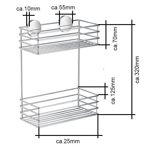 Beslagsboden - Duschkorb Chrom B1202
