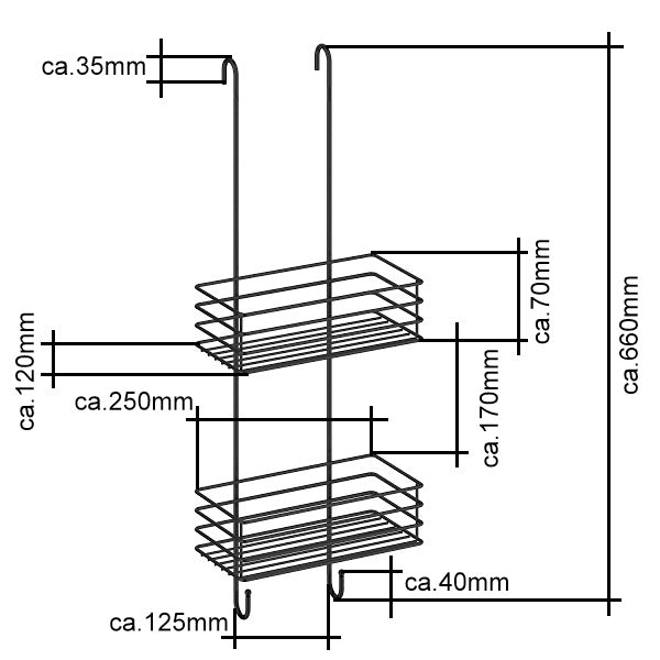 Beslagsboden - Duschkorb verchromt B1210