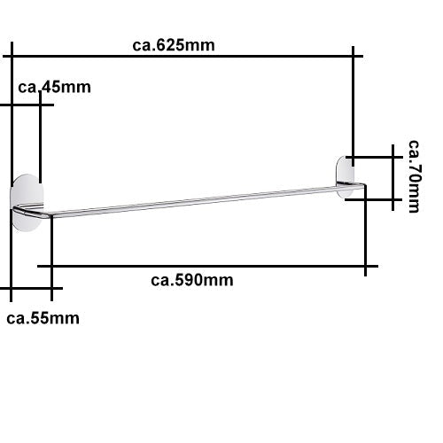 Badetuchstange Chrom BK1026