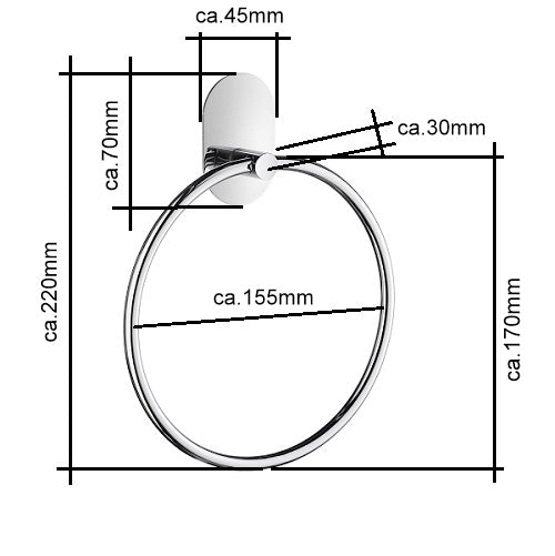 Handtuchring BK1028 Chrom Retourenware