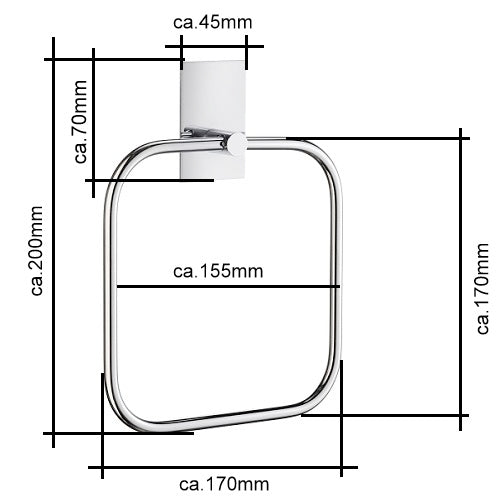 Handtuchring BK1038 Chrom Retourenware