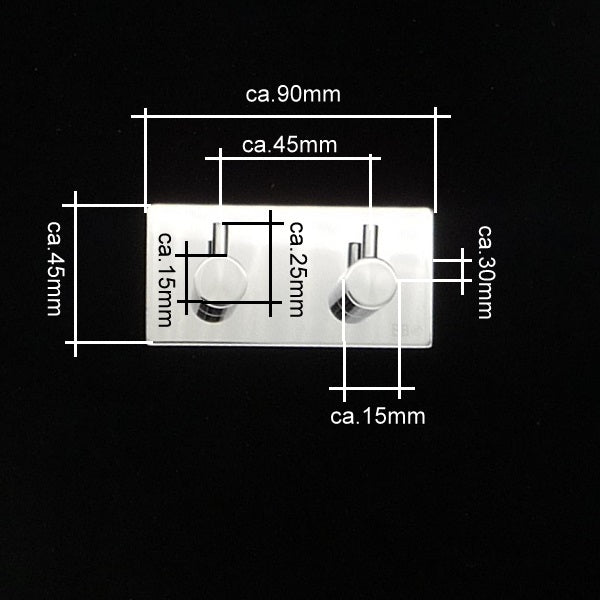 Doppelhakenleiste Edelstaht poliert BK1106 Retourenware