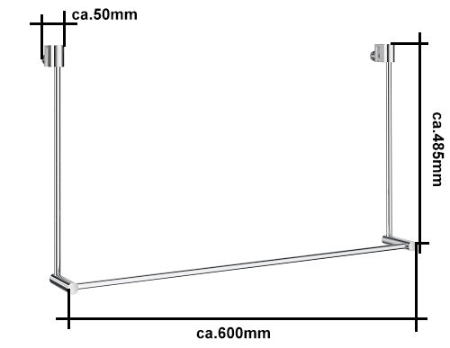 Sideline - Handtuchhalter für Glasduschwand Chrom DK 3101 Retourenware