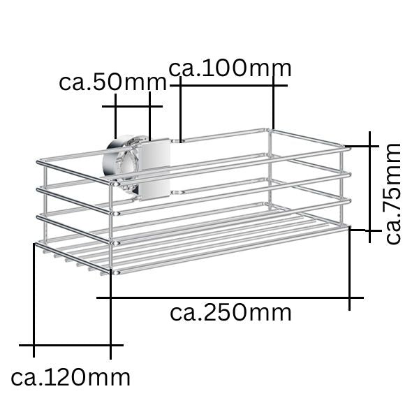 Beslagsboden - Duschkorb Schwarz BB1206 für Brausestangen Retourenware