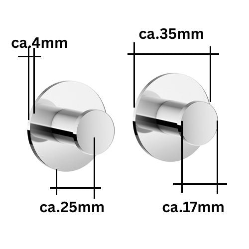 Dot - 1er Haken (2 Stück) Chrom TK3455