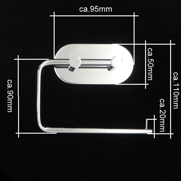 Toilettenpapierhalter Chrom BK1097 - selbstklebend, ohne Deckel Retourenware