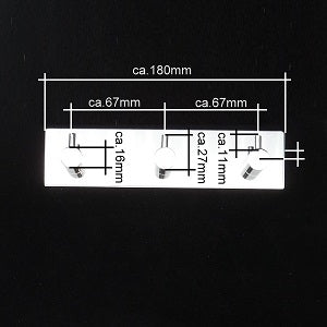 3er Hakenleiste Edelstahl poliert BK 1107