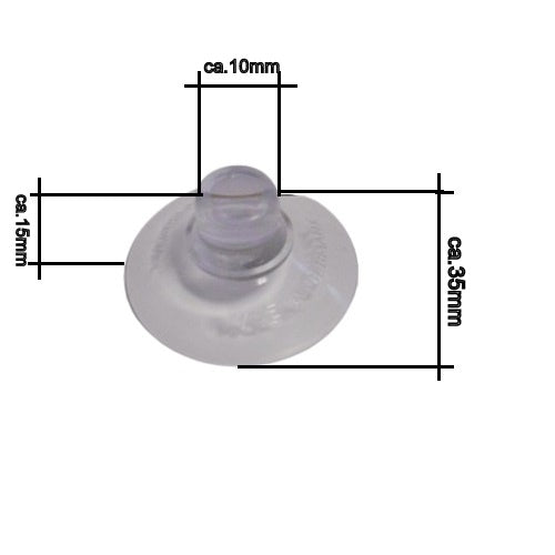 Saugnäpfe mit Querloch (5 Stück)