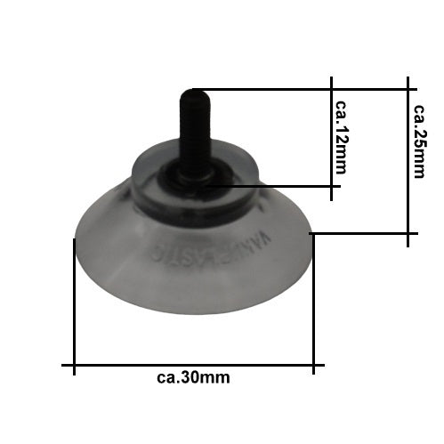 Saugnäpfe mit Gewinde M4 x 11mm (4 Stück)
