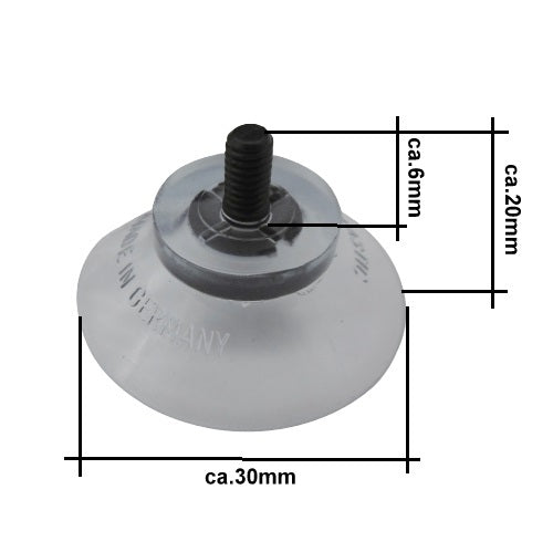Saugnäpfe mit Gewinde M4 x 6mm (4 Stück)