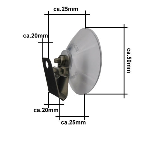 Saugnäpfe mit Edelstahlclip (2 Stück)