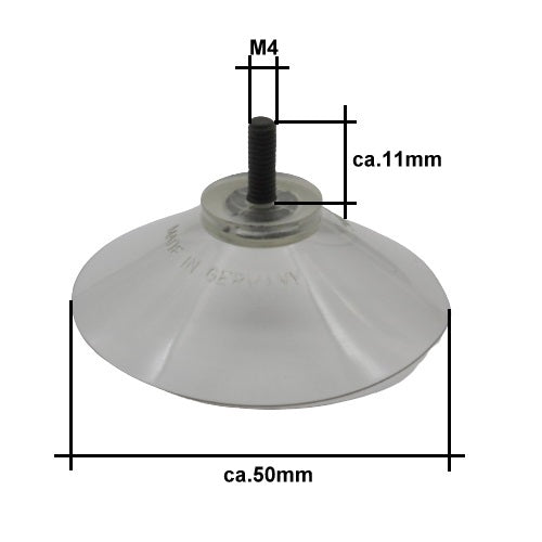 Saugnäpfe mit Gewinde M4 x 11mm (3 Stück)