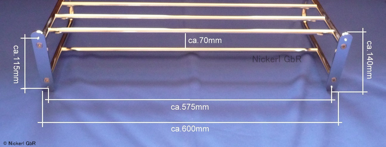 Handtuchablage mit Stange Chrom 903-A03