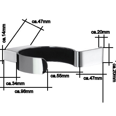 AIR - Haartrockner- und Glätteisenhalter Chrom AK323