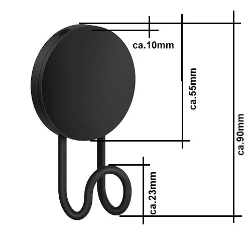 Haken Edelstahl Schwarz BB355 Retourenware
