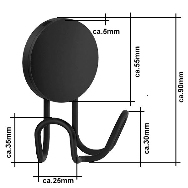 Doppelhakenleiste Schwarz BB356