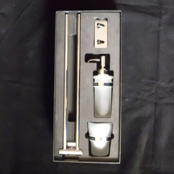 4 tlg. Badezimmerset Chrom