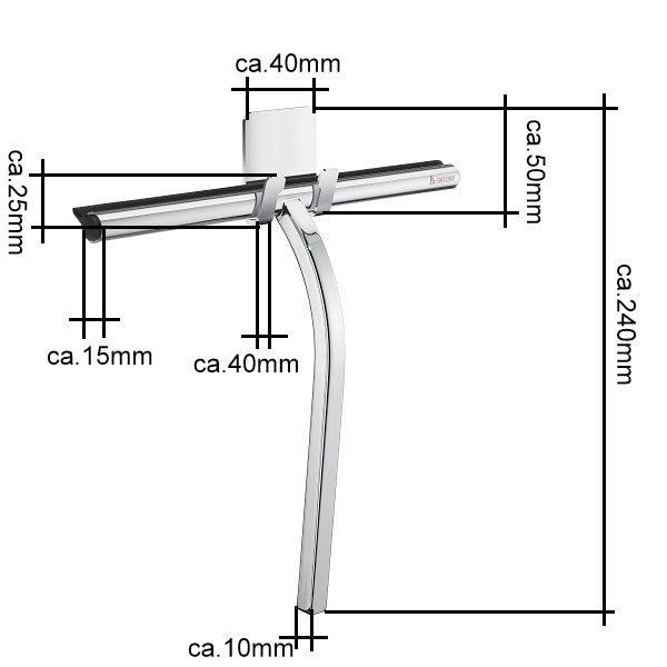 Sideline - Duschabzieher incl. Halter Chrom DK 2150 Retourenware