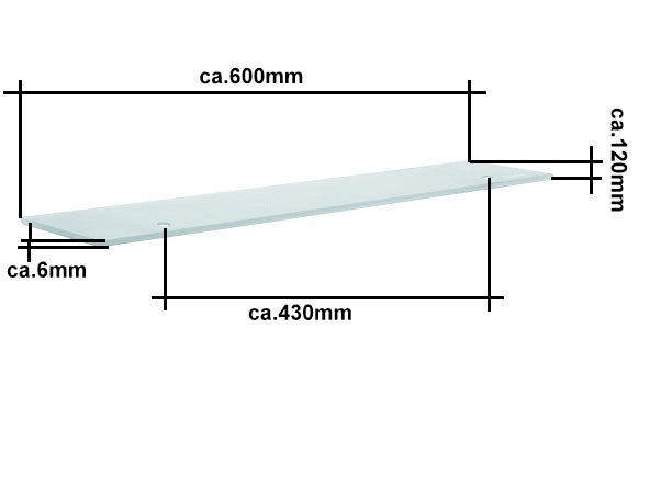 Xtra - Ersatzkonsole H350 mattem Glas