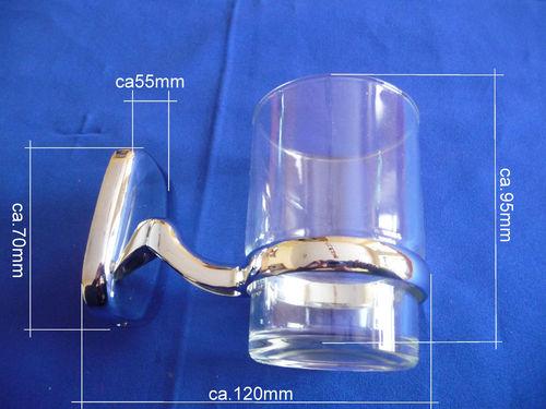 Nova - Zahnputzglashalter Chrom Retourenware/Auslauf-Modell