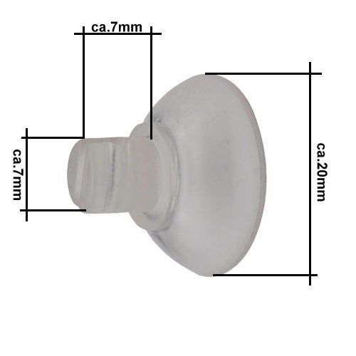 Saugnäpfe mit Schlitz (10 Stück)