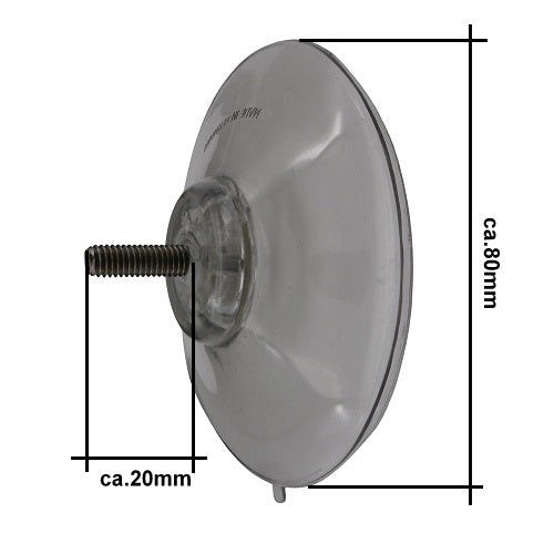 Saugnapf mit Edelstahl Gewinde M6 x 20mm