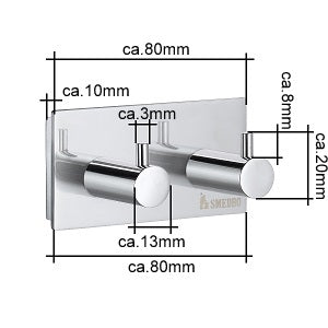 Pool - Doppelter Badetuchhaken Chrom ZK356