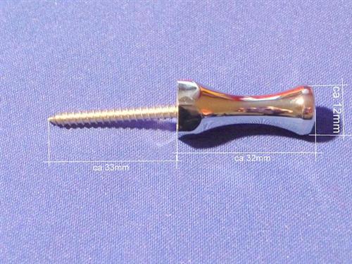 Aloa - 1er Handtuchhaken Kurz Chrom Retourenware/Auslauf-Modell