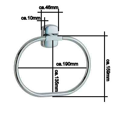 Cabin - Handtuchring Mattverchromt CS344 Retourenware / Auslauf-Modell