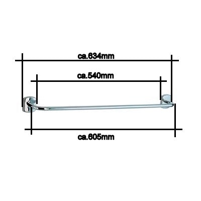 Cabin - Doppelbadetuchstange Chrom CK3364 Retourenware / Auslauf-Modell
