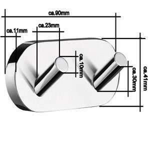 Home - Doppelter Badetuchhaken Mattverchromt HS356 Retoureware