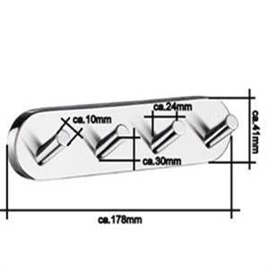 Home - Viererhakenleiste Chrom HK359 Retourenware