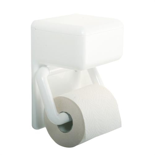 Casa Papierrollhalter mit FeuchtboxnWeiss Retourenware / Auslauf-Modell