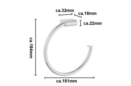 Spa - Handtuchring Edelstahl gebürstet PS344 Retourenware / Auslauf-Modell