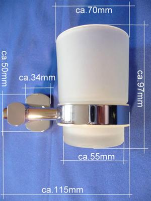 Topas - Zahnputzbecherhalter Chrom Retourenware/Auslauf-Modell