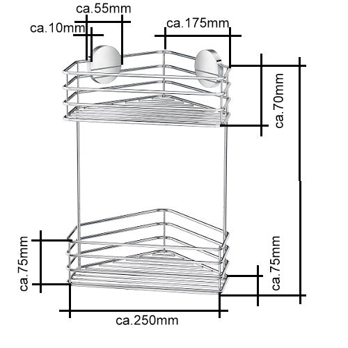 Beslagsboden - Duscheckkorb Chrom B1203 Retourenware