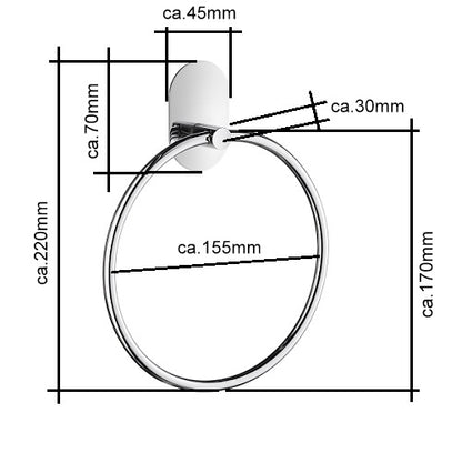 Handtuchring  BK1028 Chrom Retourenware