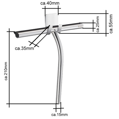 Sideline - Duschabzieher  incl. Halter Chrom DK 2140 Retourenware