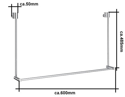 Sideline - Handtuchhalter für Glasduschwand Chrom DK 3101 Retourenware
