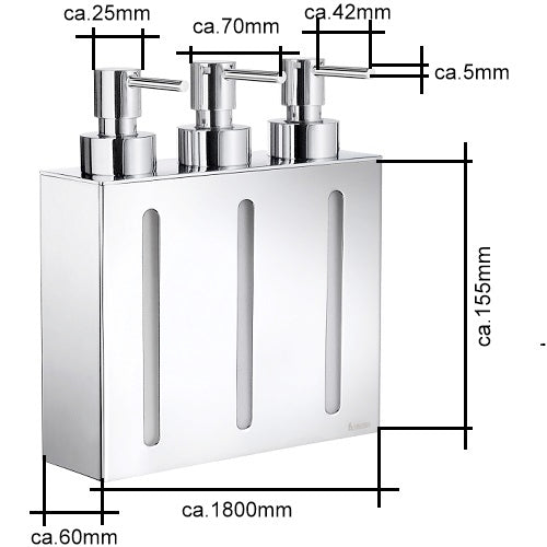 Outline Seifenspender Chrom FK 259