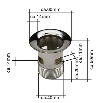 Excentergarnitur 1 1/4" Zoll für Waschtisch