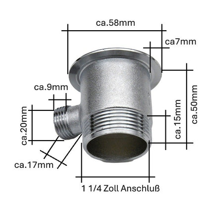 Excentergarnitur 1 1/4" Zoll für Waschtisch