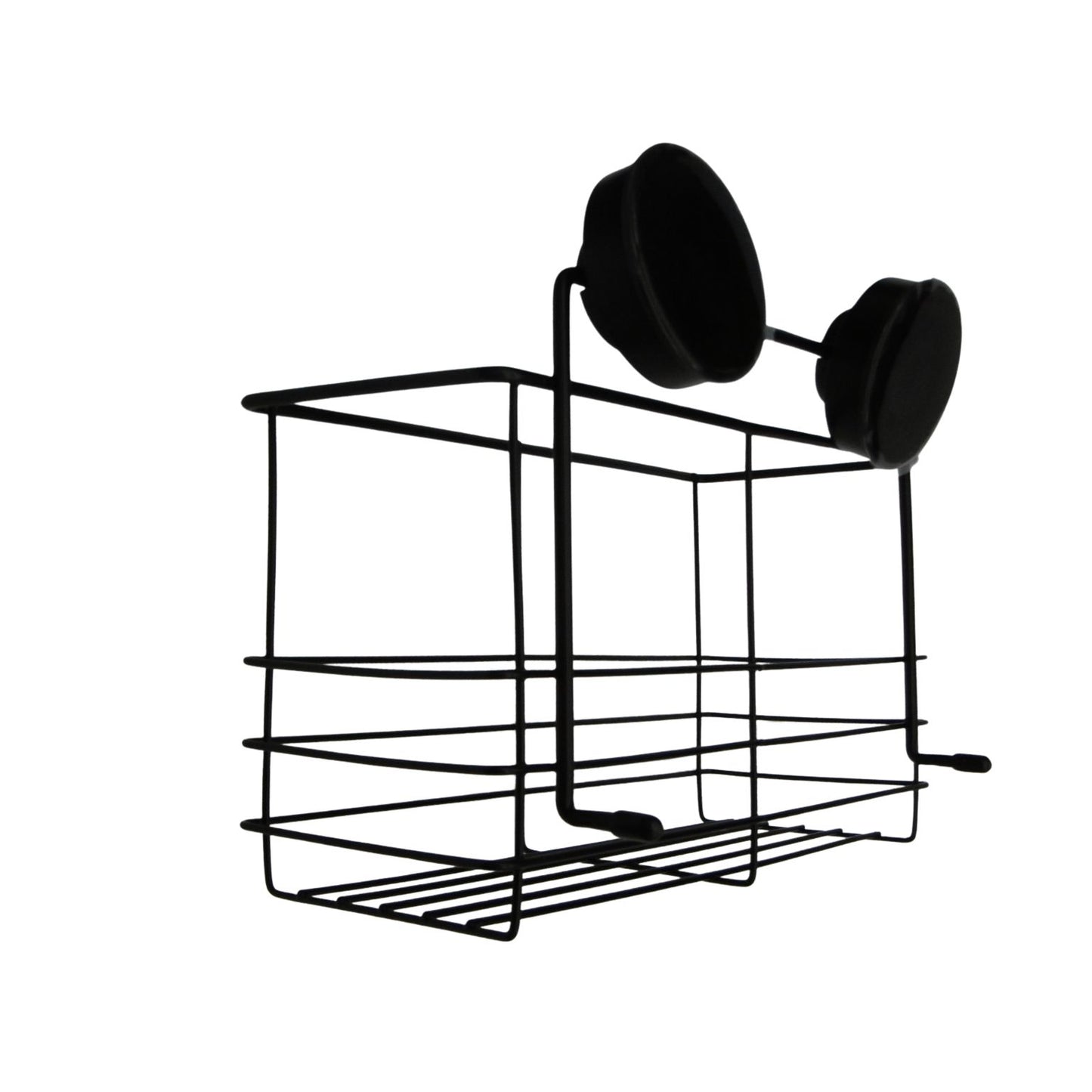 Ridder Duschablage Edelstahl Schwarz mit Saugtechnik