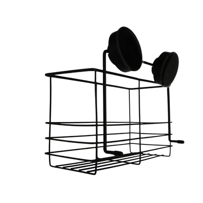 Ridder Duschablage Edelstahl Schwarz mit Saugtechnik