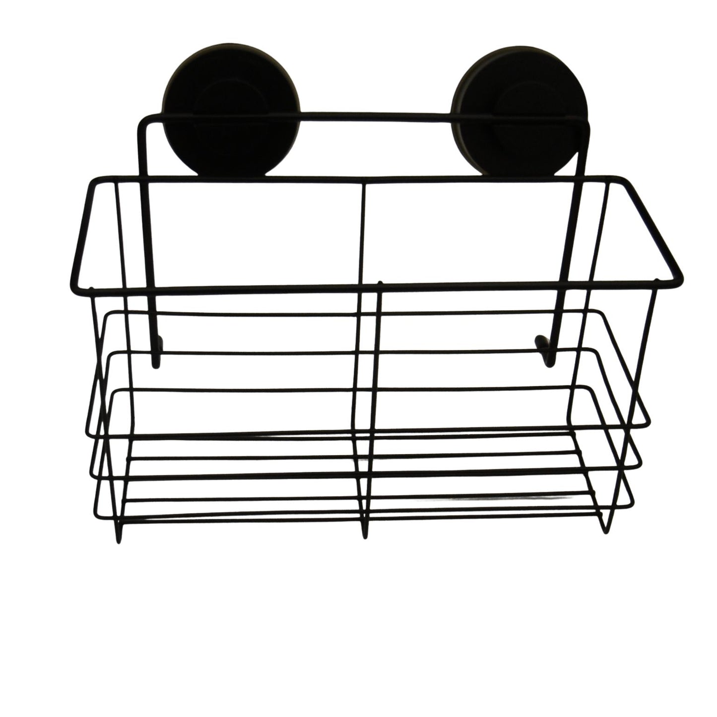 Ridder Duschablage Edelstahl Schwarz mit Saugtechnik