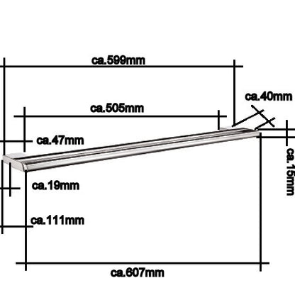 AIR - Doppel-Handtuchstange Chrom AK3364