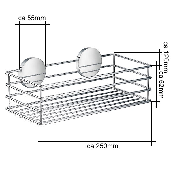 Duschkorb selbstklebend Chrom B1200