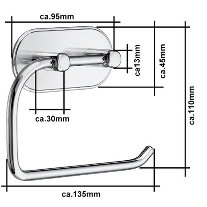 Toilettenpapierhalter Chrom BK1127 - selbstklebend