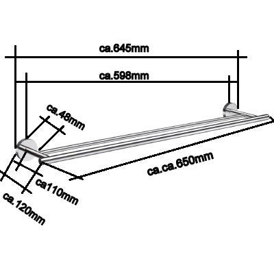 Home - Doppelbadetuchstange Chrom HK3364 Retourenware